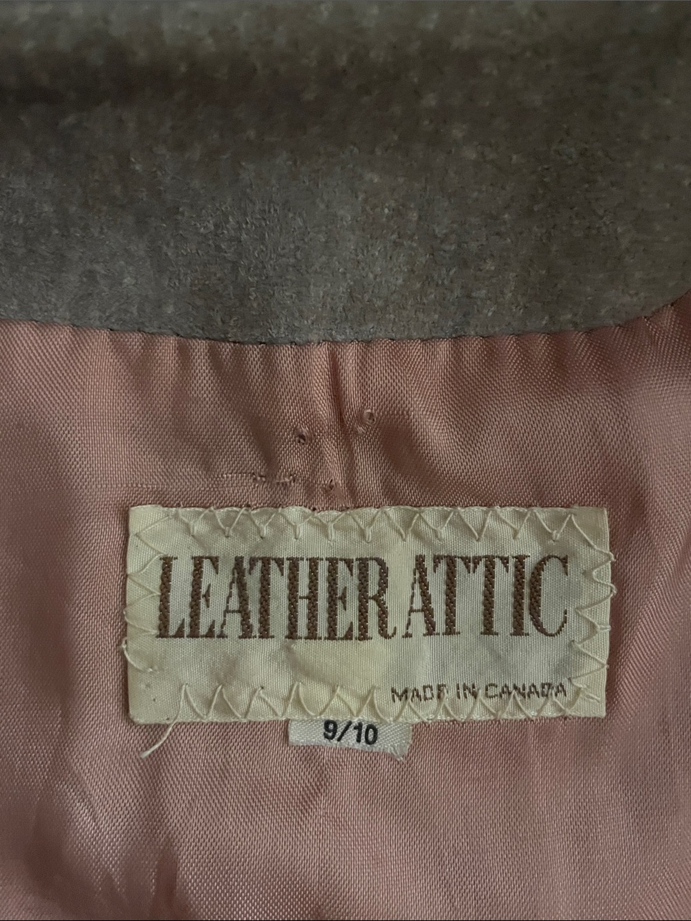 Vintage Leather Attic Grey-Taupe Suede Blazer Jacket - Picture 7 of 8
